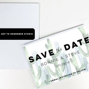 Save the Date magnet-Desert Save the Date-Custom save the date-Rustic save the date-Desert Wedding magnet-Save the Date postcard-cactus image 3