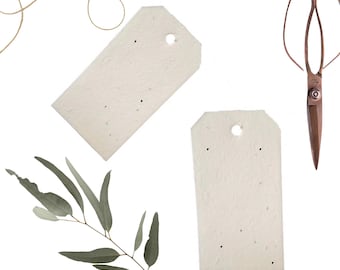Plantable Seed Paper Gift Tags: Eco-Friendly Wedding Favors (Set of 10)