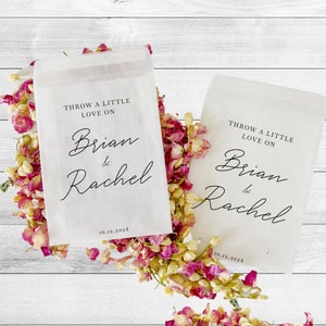 Biodegradable confetti-confetti-wedding confetti-confetti bag-personalised confetti packets-throw some love-petal confetti-wedding-natural