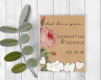 Wedding seed favors-let love grow wedding favors-plantable seed paper-wedding Seed packets-plantable wedding favors-seed bomb favors-