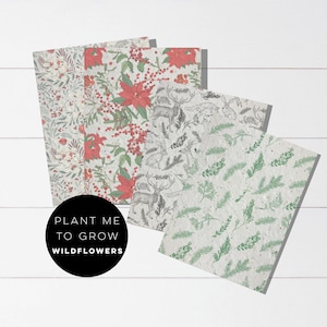 A4 seed paper-eco friendly packaging-wildflower paper-Christmas paper-plantable paper-flower paper-winter-seed paper-holiday cards-gift tags