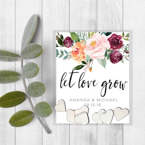 Faveurs de graines de mariage-laissez l’amour grandir faveurs de mariage-papier de graines plantable-paquets de graines de mariage-faveurs de mariage plantables-faveurs de bombe de graines-