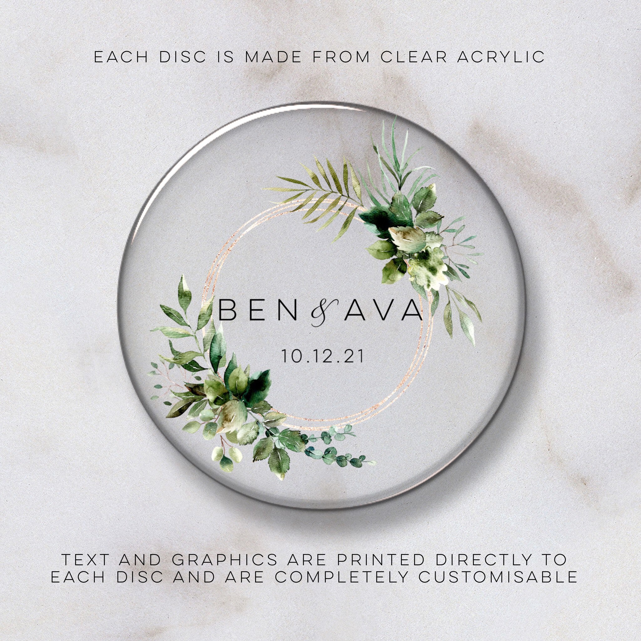 Personalised Acrylic Coasterscustom Wedding Favorsclear Etsy