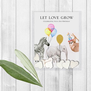 Zoo Birthday- party animal party-let love grow favors-plantable seed paper- baby shower- Seed packets-plantable shower favors-seed bomb-seed