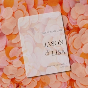 Wedding Confetti Bags | 100% Biodegradable Glassine Bags | Personalised Packets | Wedding Confetti | Petal Confetti | Confetti Packets