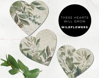 Bulk plantable paper hearts | paper hearts | seed paper hearts | seed paper | wedding favours | wedding favours | plantable hearts |   gift