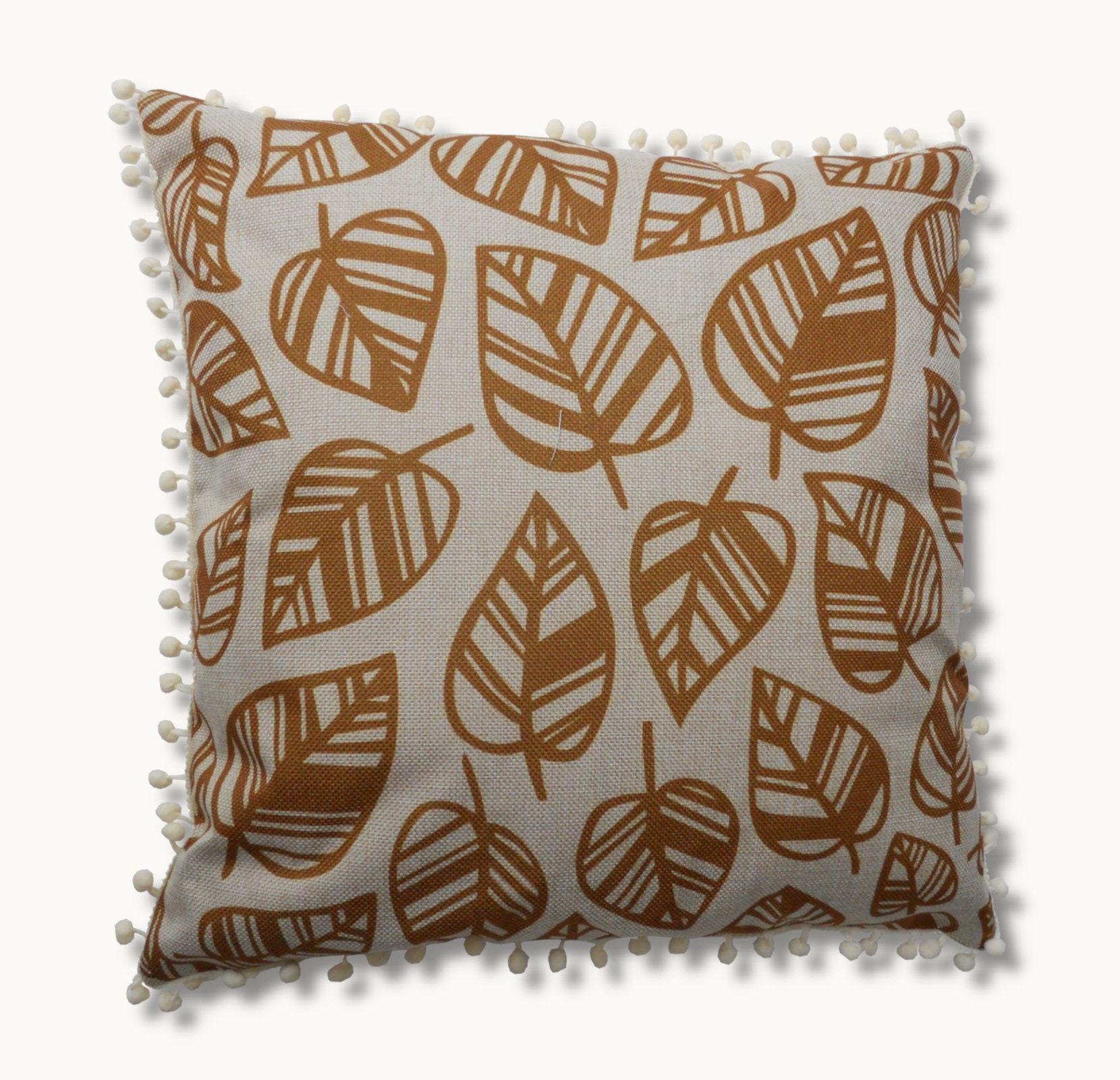 Housse de Coussin Motif Feuilles