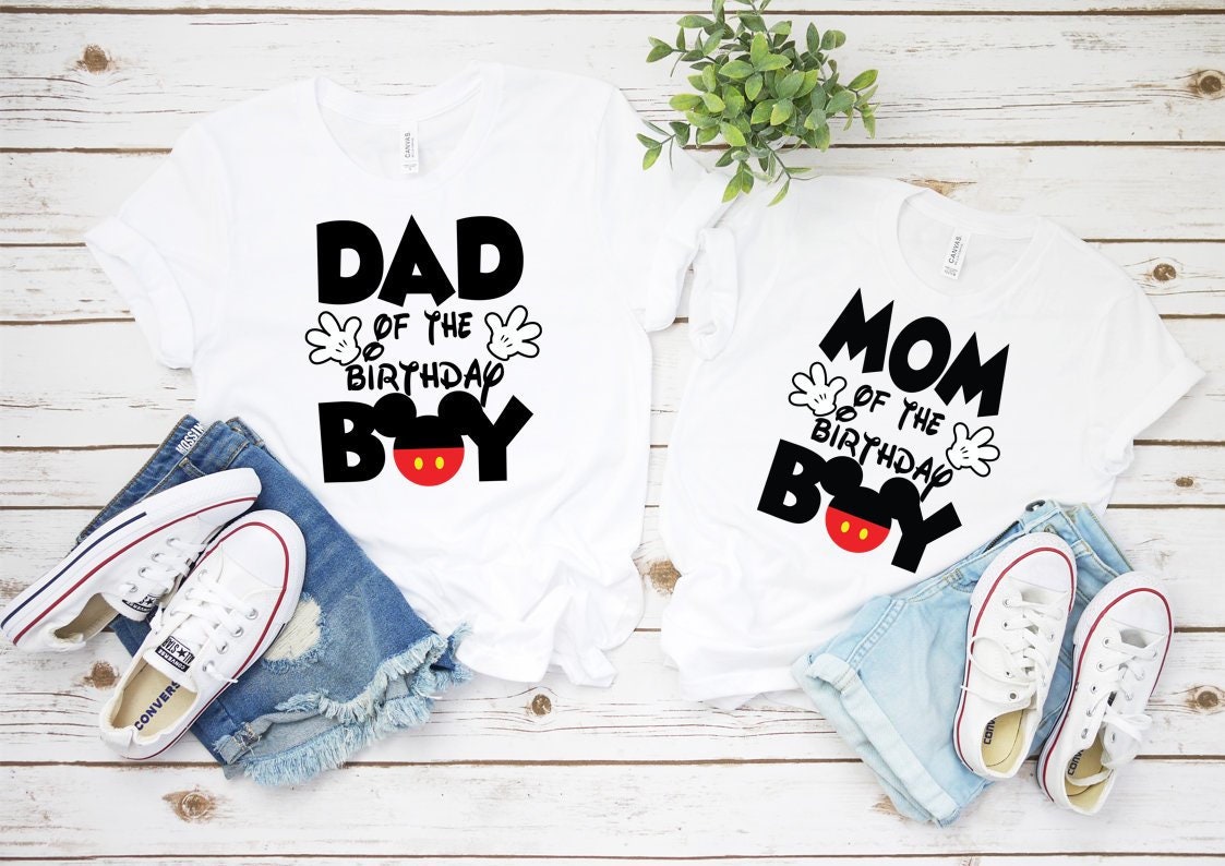Download Dad of the Birthday Boy Mom of the Birthday Boy svg Mickey ...