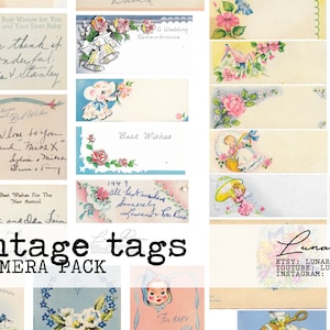 Digital Download Vintage Mini Tags Ephemera Pack - Etsy