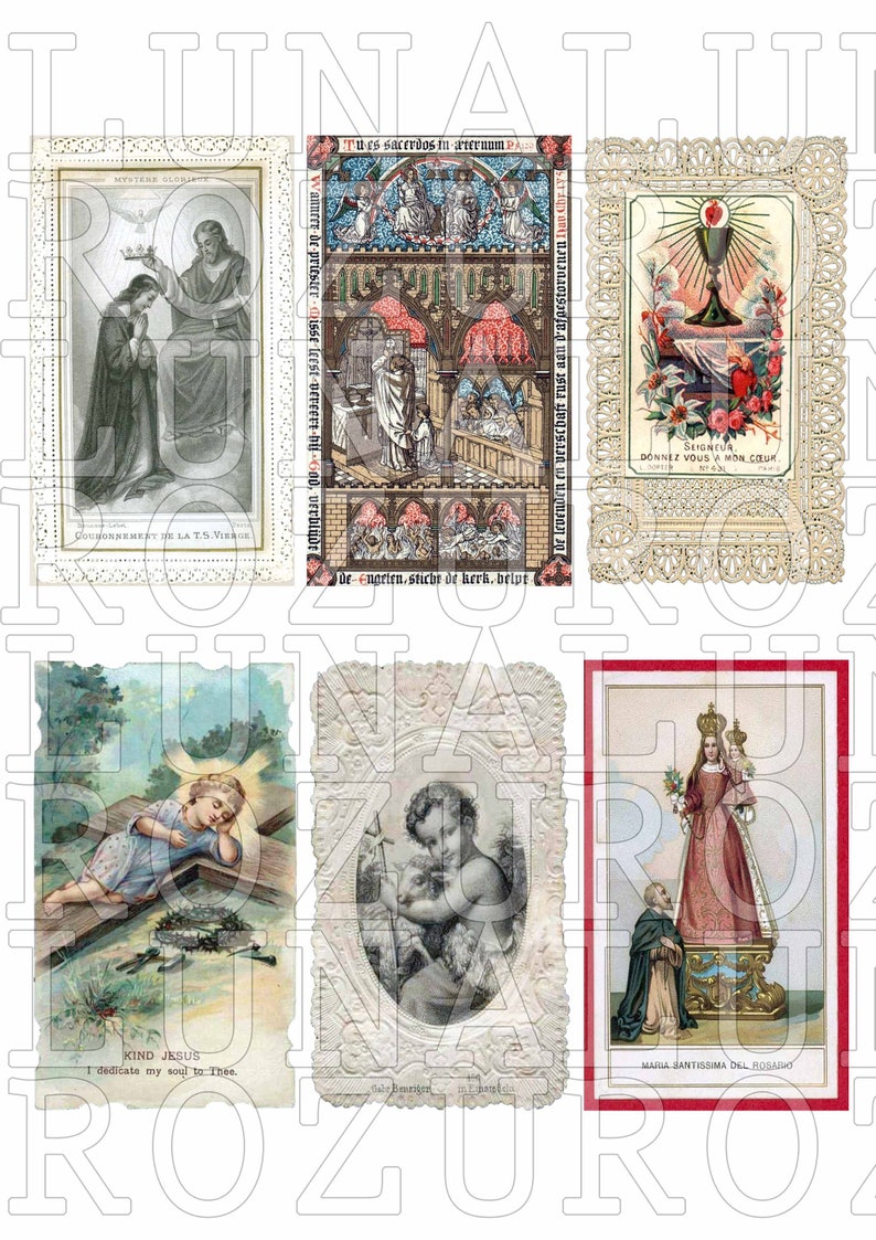 The Prayer Religious Digital Vintage Ephemera Pack Etsy