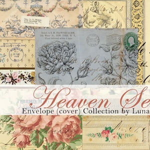 Vom Himmel geschickt - Vintage Envelope Covers für Junk Journals - Digital Download Printable