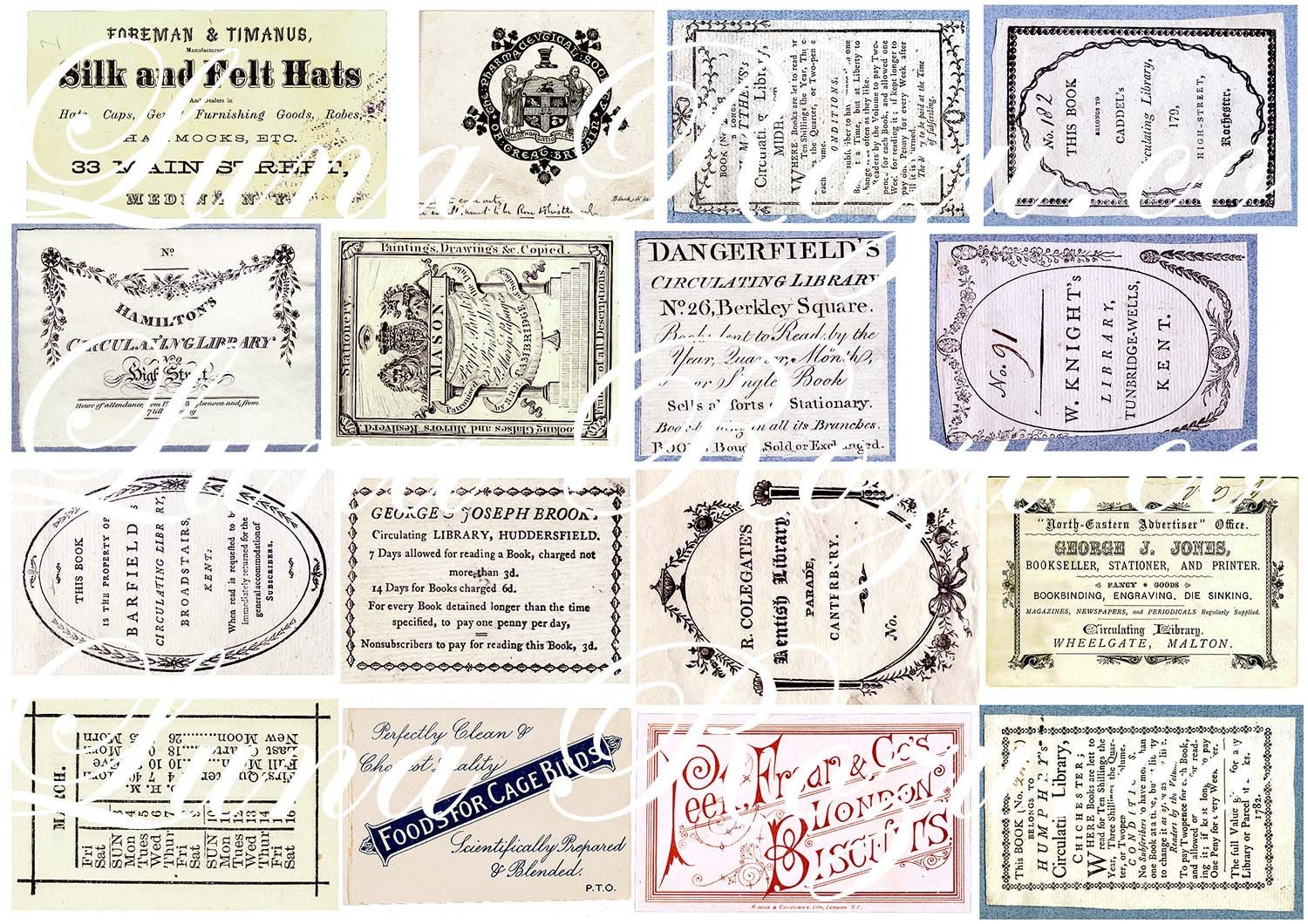 Vintage Labels - Vintage Ephemera - Digital Download, Printable for ...