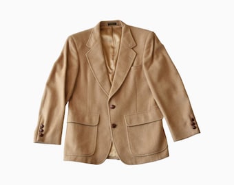 Vintage Tan Brown Camel Hair Sport Coat Men Size Small