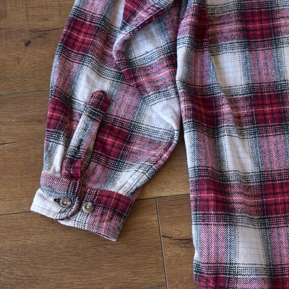 90s grunge tartan plaid flannel shirt shacket - image 5