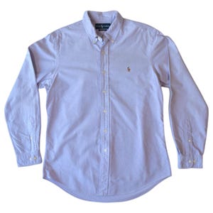 Vintage Ralph Lauren Purple Lavender Cotton Button Down Shirt - Size M/L