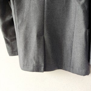 Vintage Gray Wool Blazer in Size 42R Classic Men's Jacket image 8