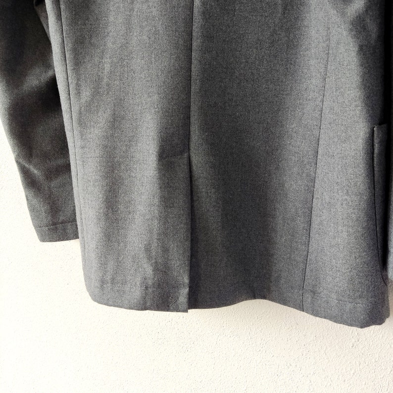 Vintage Gray Wool Blazer in Size 42R Classic Men's Jacket image 8