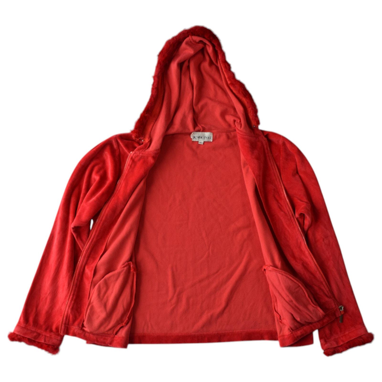 velvet fur riders jacket red 短丈 00s Y2K Men's Andre Shearling Biker With Fox [Red] – LeatherKloset