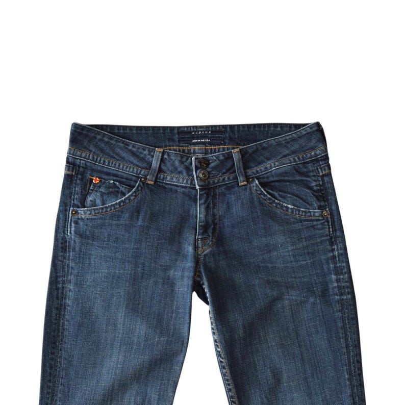 Y2K Hudson Bootcut Jeans Low Rise Flap Pocket Size 30 Made in USA image 2