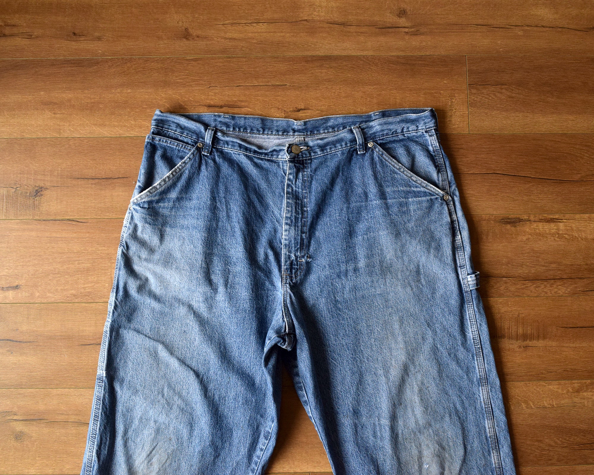 Y2k Wrangler Baggy Carpenter Cropped Skater Jeans Plus Size 40 - Etsy