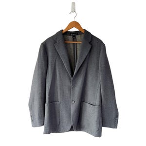 Vintage Gray Wool Blazer in Size 42R - Classic Men&#39;s Jacket