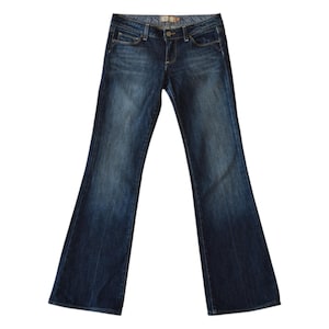 Y2K Paige Laurel Canyon Dark Wash Low Rise BootCut Jeans Size 28