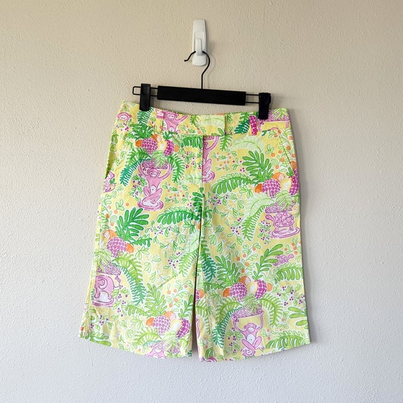 Lilly Pulitzer Colorful Tropical Summer Bermuda S… - image 1