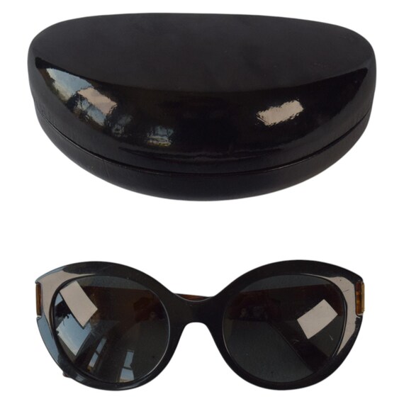 Vintage Gianni Versace 4310 Sunglasses Black Tortoise Oval  display picture 2