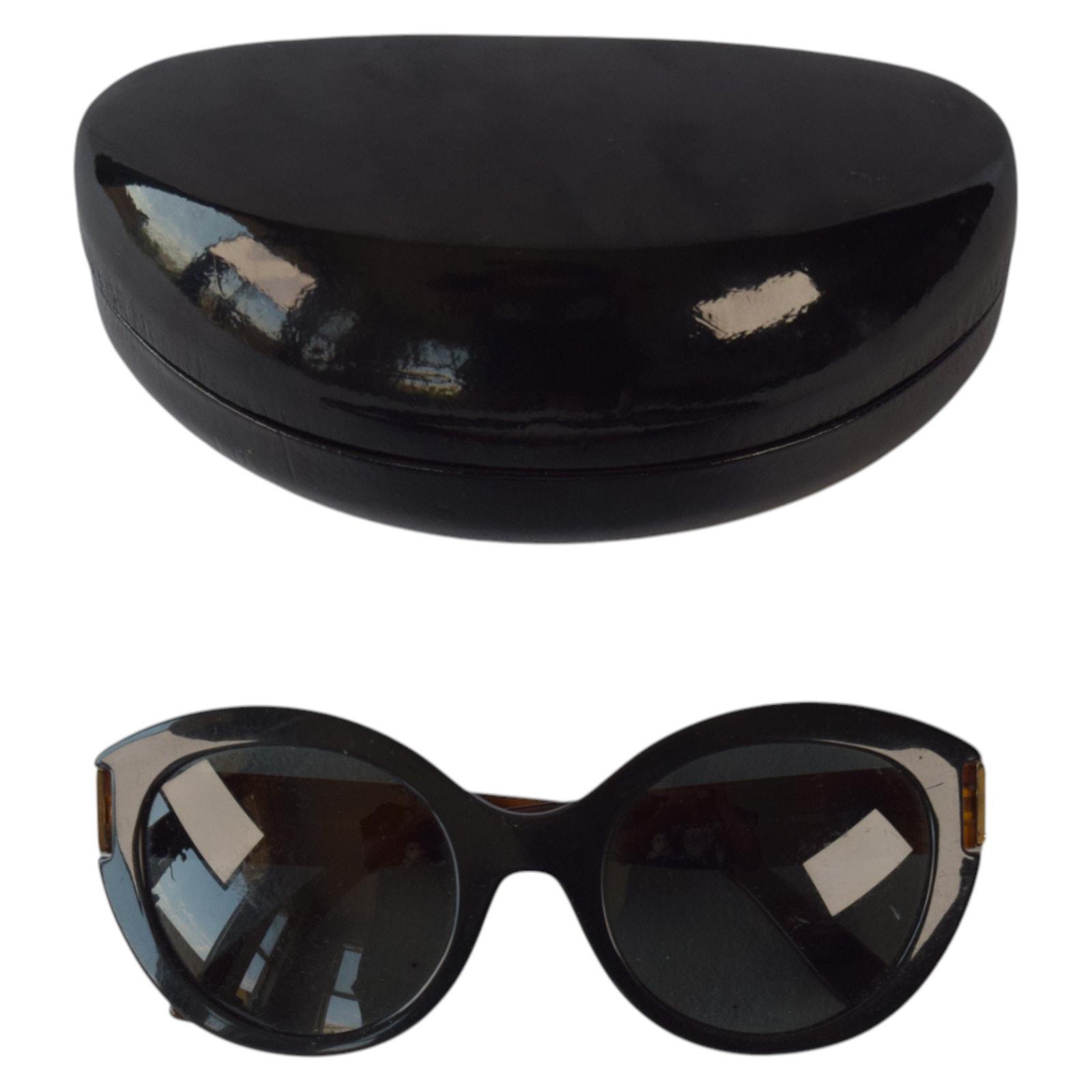 Vintage Gianni Versace 4310 Sunglasses Black Tortoise Oval 