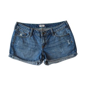 【suzen】Marilyn y2k dark blue denim shorts Vintage 90s Y2K Union Bay Denim Shorts Striped Sides Short