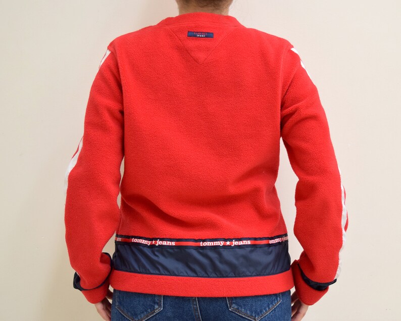 red flannel sweatshirt