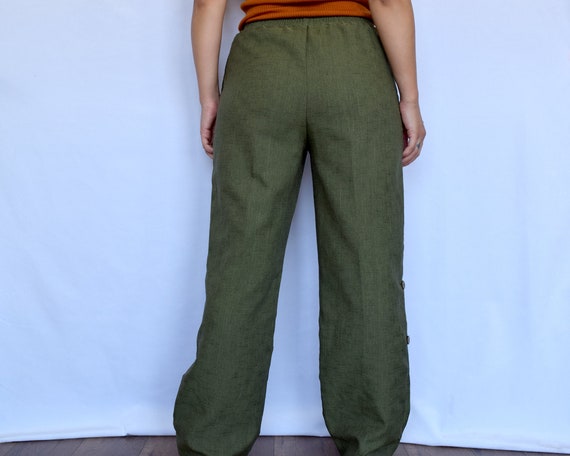 Olive green petite pants sales