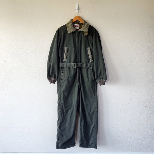 Walls Blizzard Pruf Vintage Green Coveralls - Stay Warm and Stylish