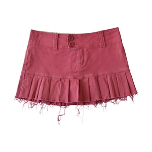 Vintage Y2K Pink Pleated Micro Mini Skirt Size Small