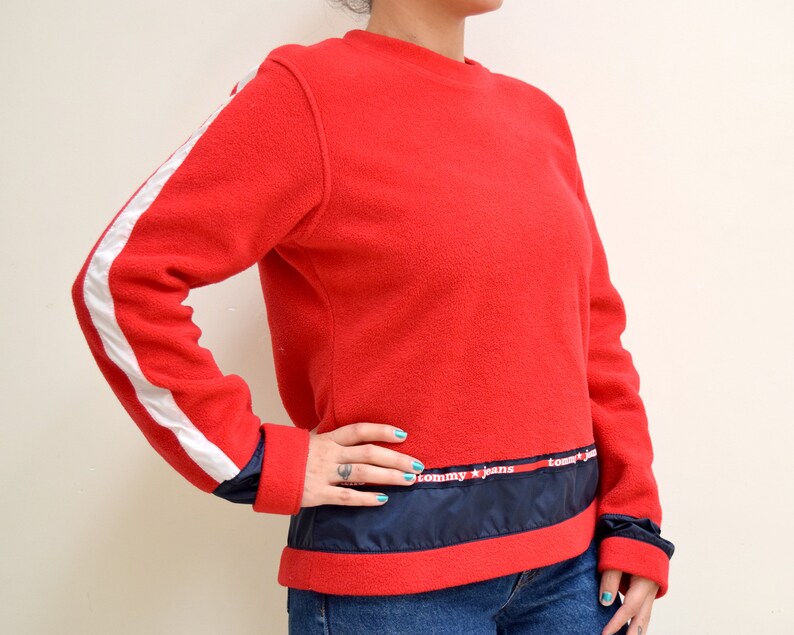 red flannel sweatshirt