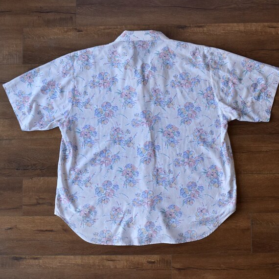 90s pastel floral shirt plus size - image 4