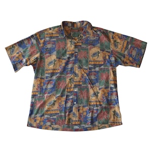 Vintage Tori Richard Hawaiian Shirt XXL: 90s Retro Tropical Print
