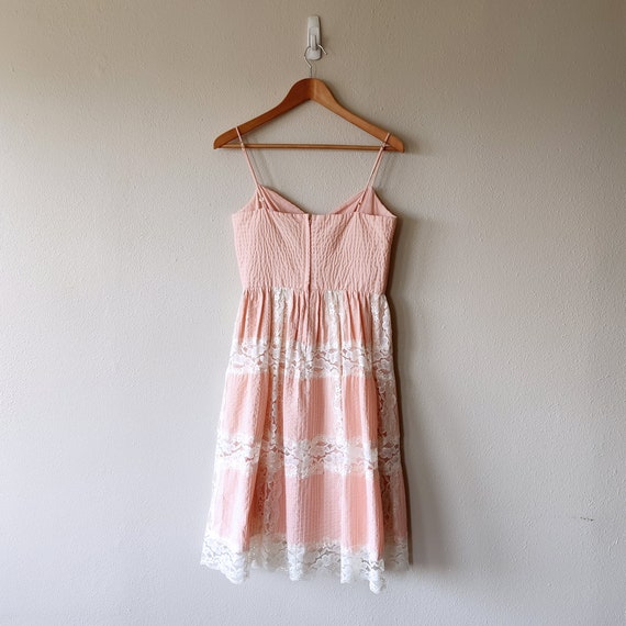Vintage Betsey Johnson Flowy Peachy Pink and Flor… - image 5