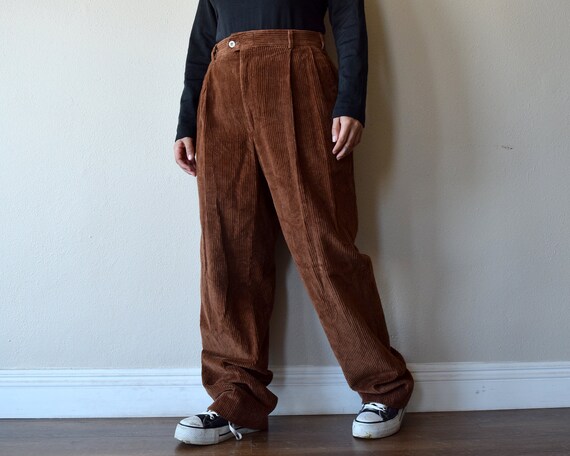Dark Brown Corduroy Pants - Etsy
