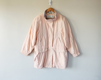 gloria vanderbilt light pink parka jacket size large