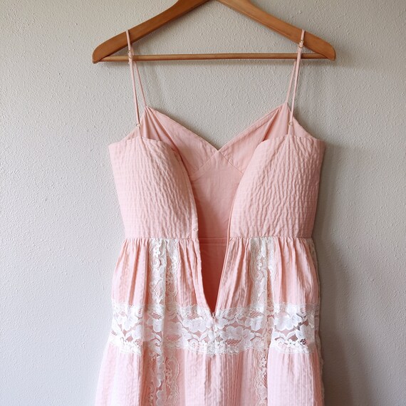 Vintage Betsey Johnson Flowy Peachy Pink and Flor… - image 6