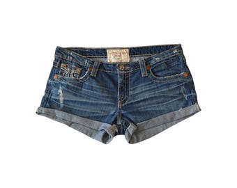 Y2K Big Star Liv Cuffed Denim Shorts Size 31 Low Rise Jean Shorts