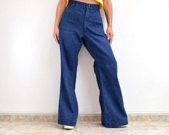 Ultra High Waist Wide Leg Flare Bell Bottoms Jeans