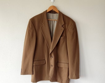 Vintage Bachrach Brown Wool Blazer - Size Large Classic Men's Suit Jacket