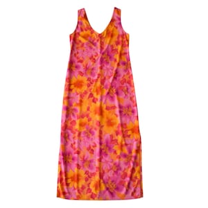Y2K Pink und Orange Hawaiianisches Blumenkleid - Größe S/M