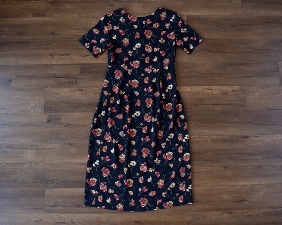 90s boho grunge shirtwaist floral shirt dress siz… - image 7