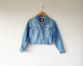 l.e.i. 90er Jahre kurze Jeansjacke Gr. S