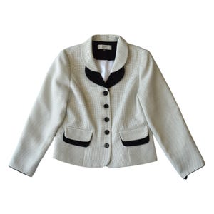 Vintage Minimalist CLIO Round Collar Blazer Jacket Size 12