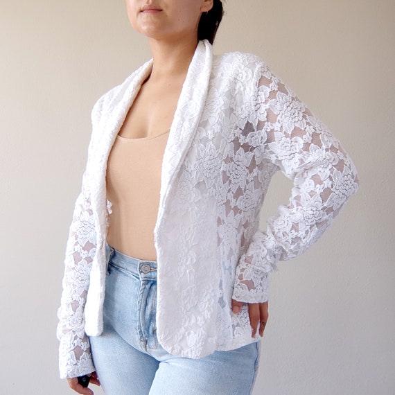 Floral lace cardigan hotsell