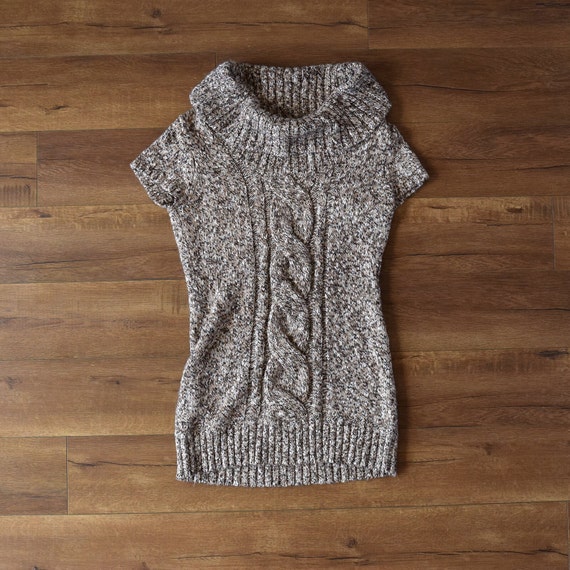 y2k cable knit sweater mini dress womens medium - image 5